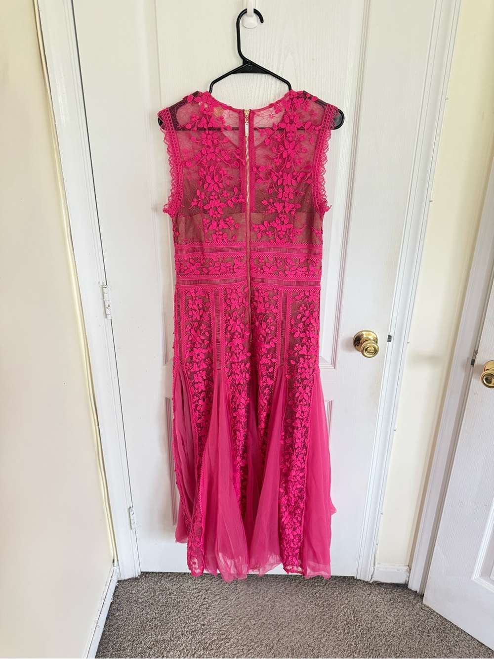 Bronx and Banco Megan Pink Lace Midi Dress - Picture 11 of 13